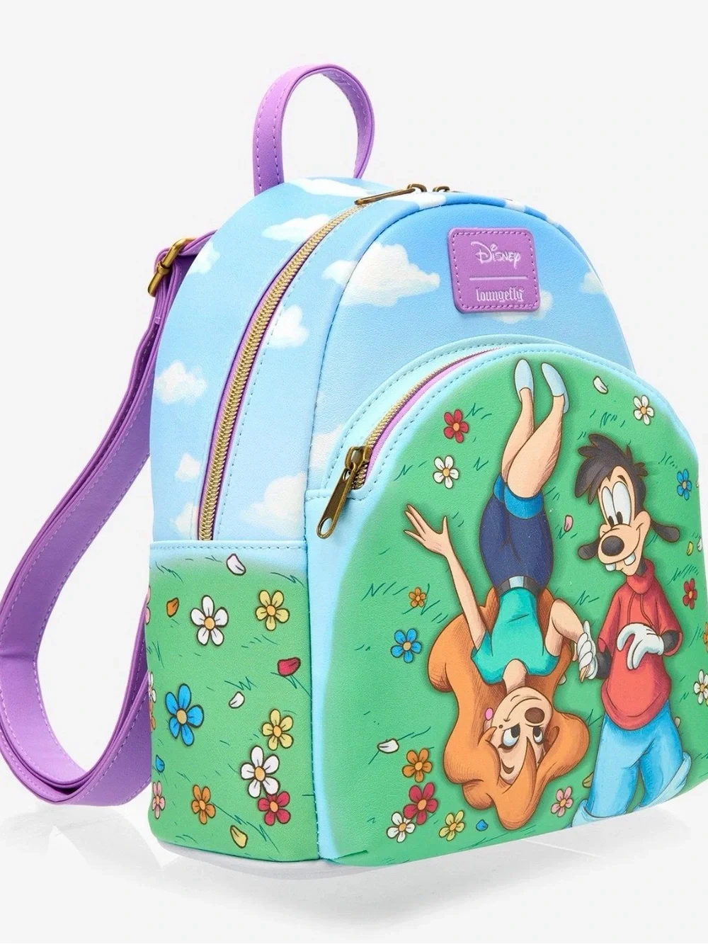 New Loungefly Disney A Goofy Movie Max & Roxanne Flower Field Mini Back